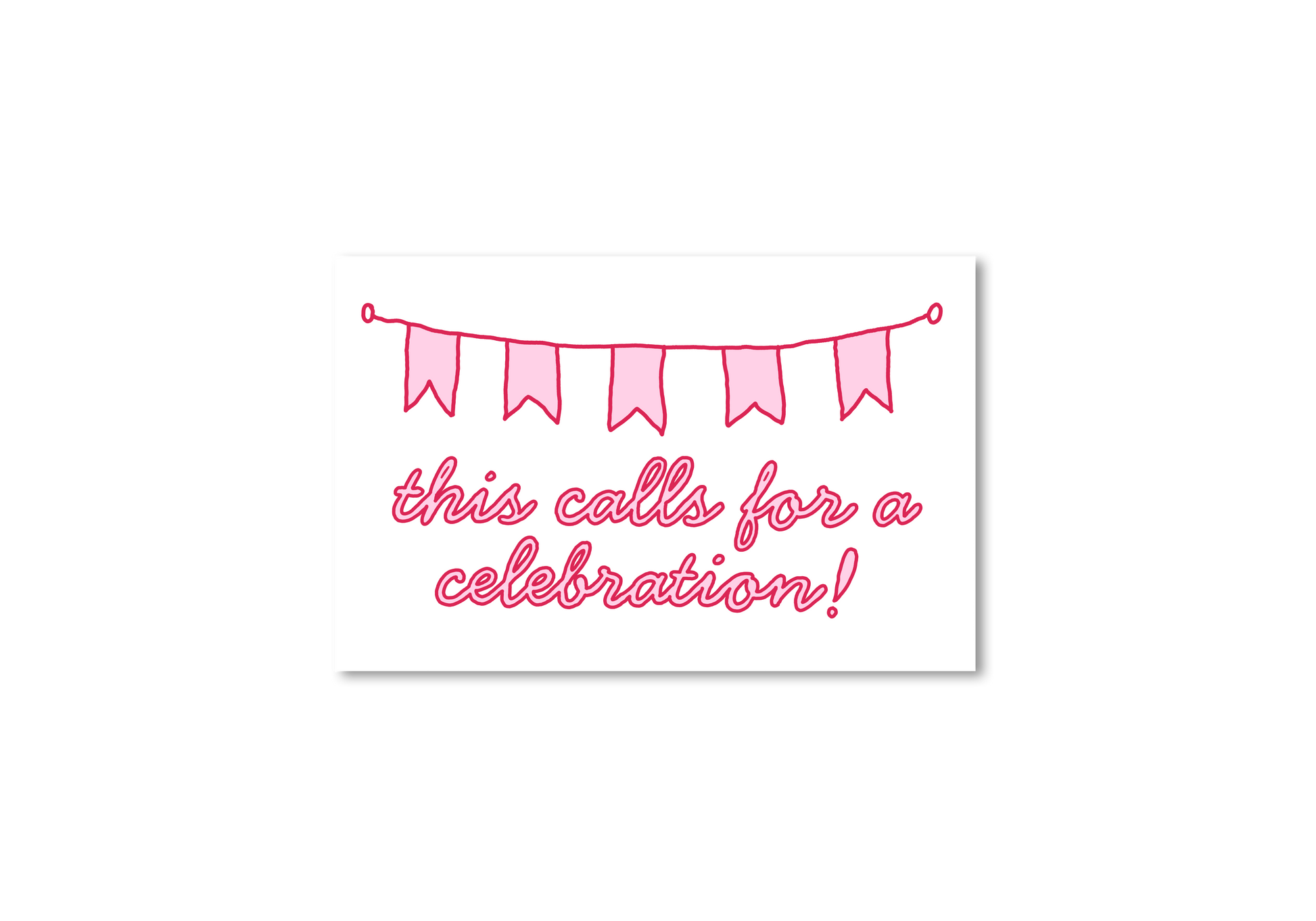 Celebration Banner Pink Card