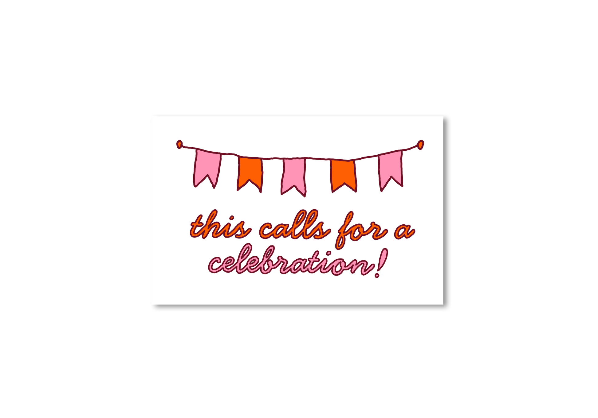 Celebration Banner Orange Card