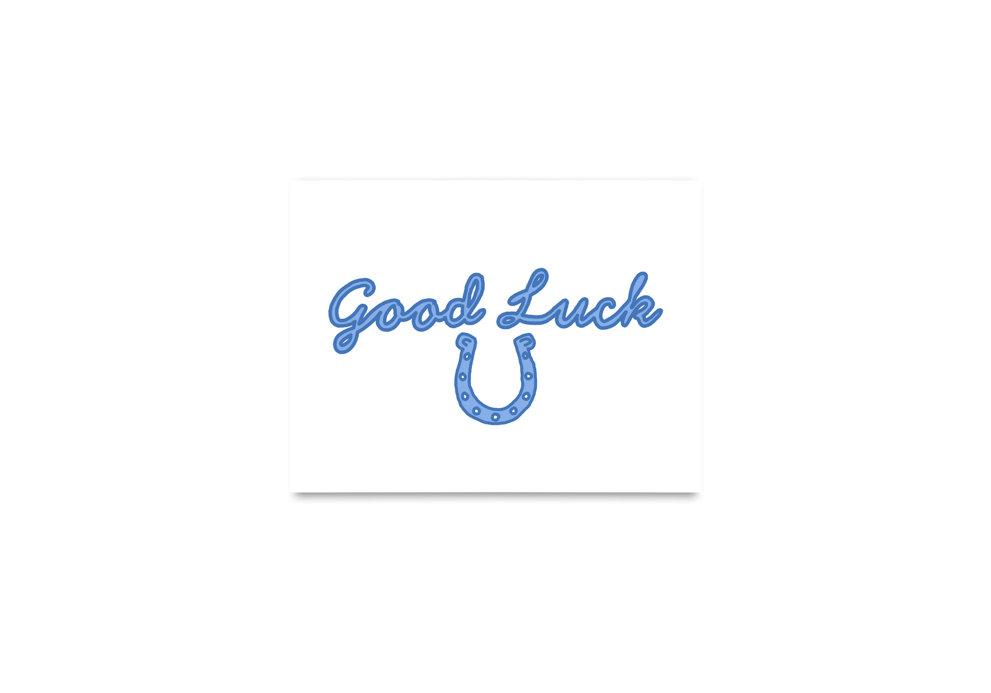 Good Luck Horseshoe Card