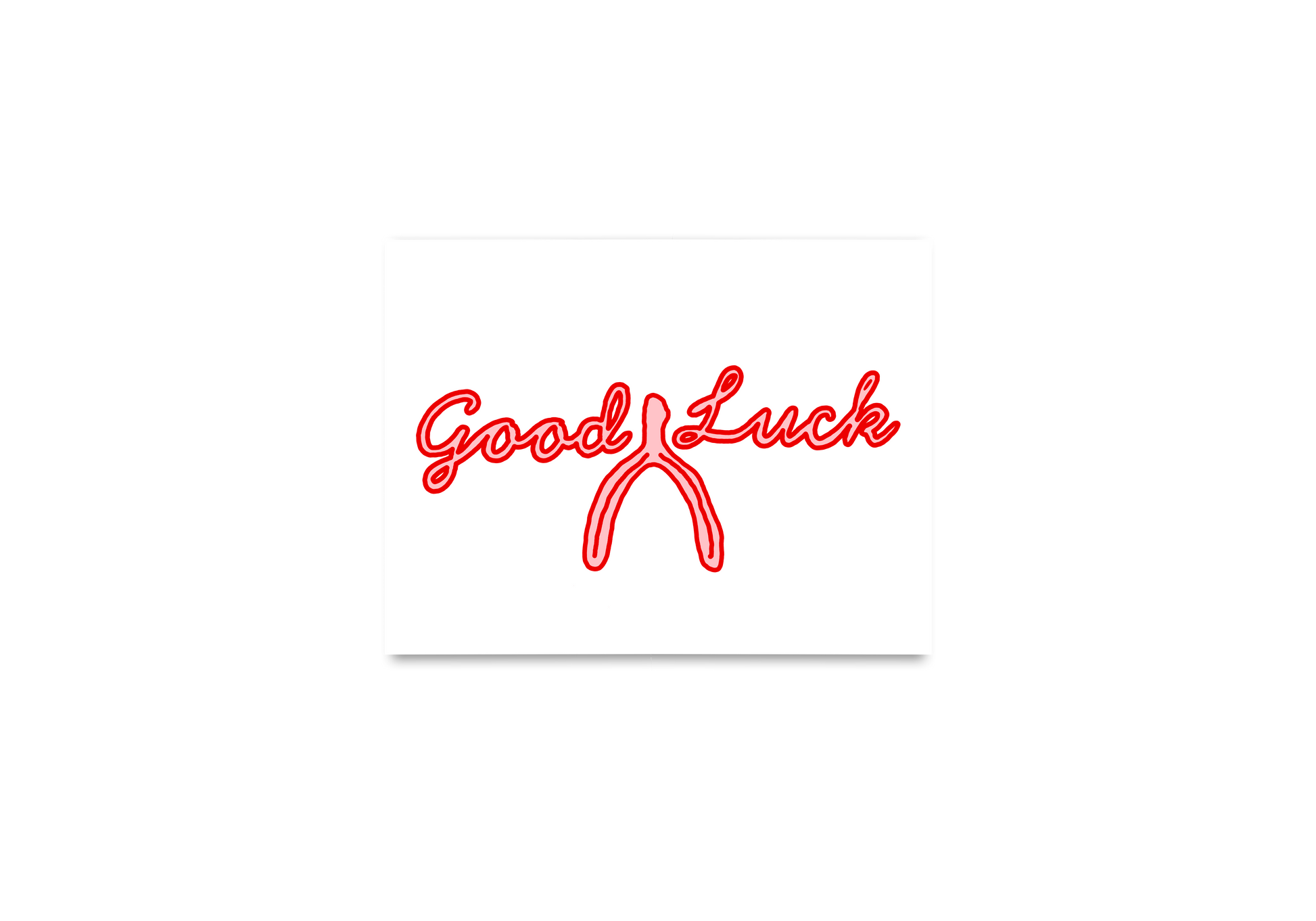 Good Luck Wishbone Card