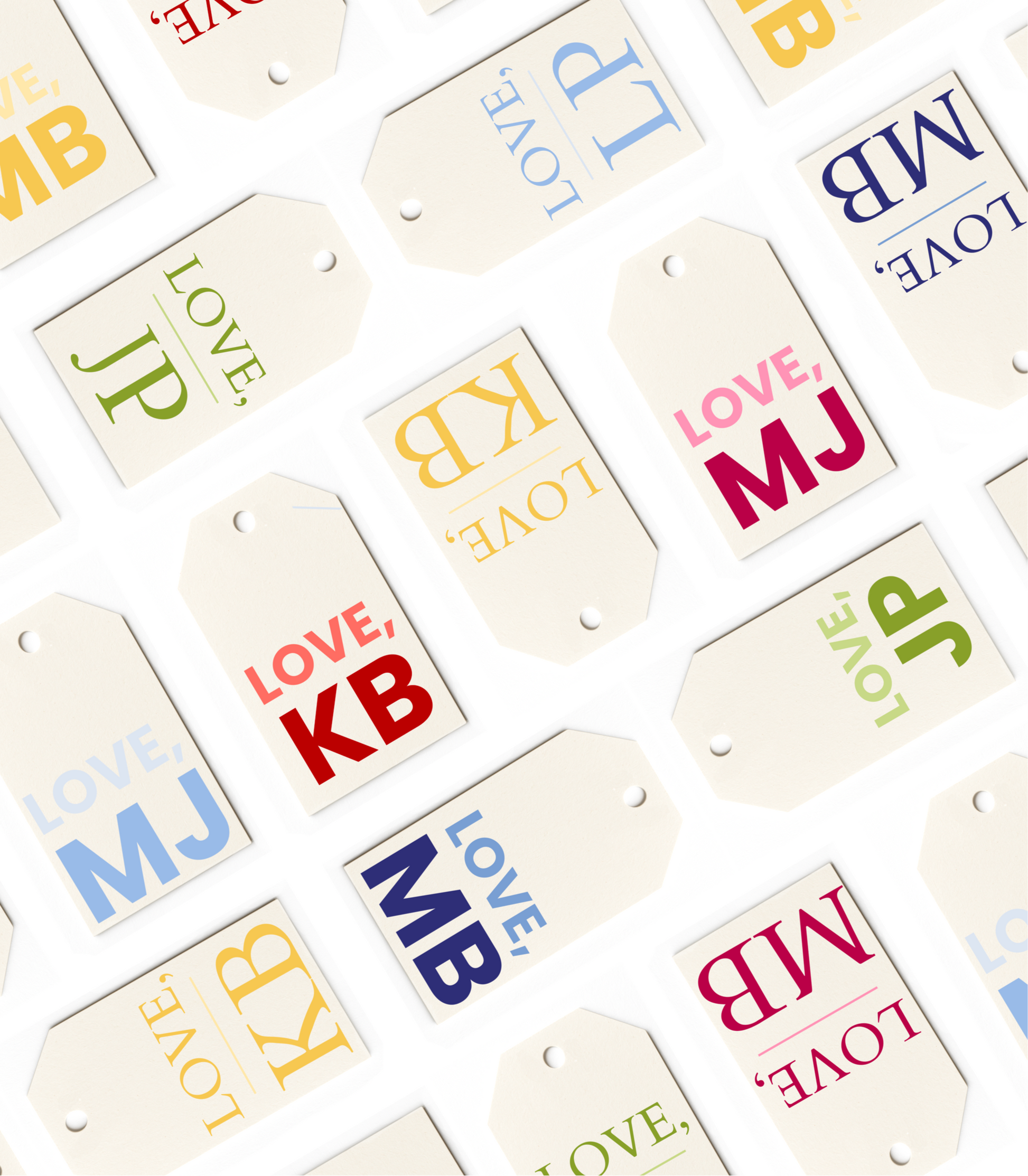 Initial Gift Tags