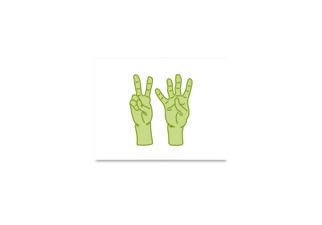 Fingers Age Birthday Card