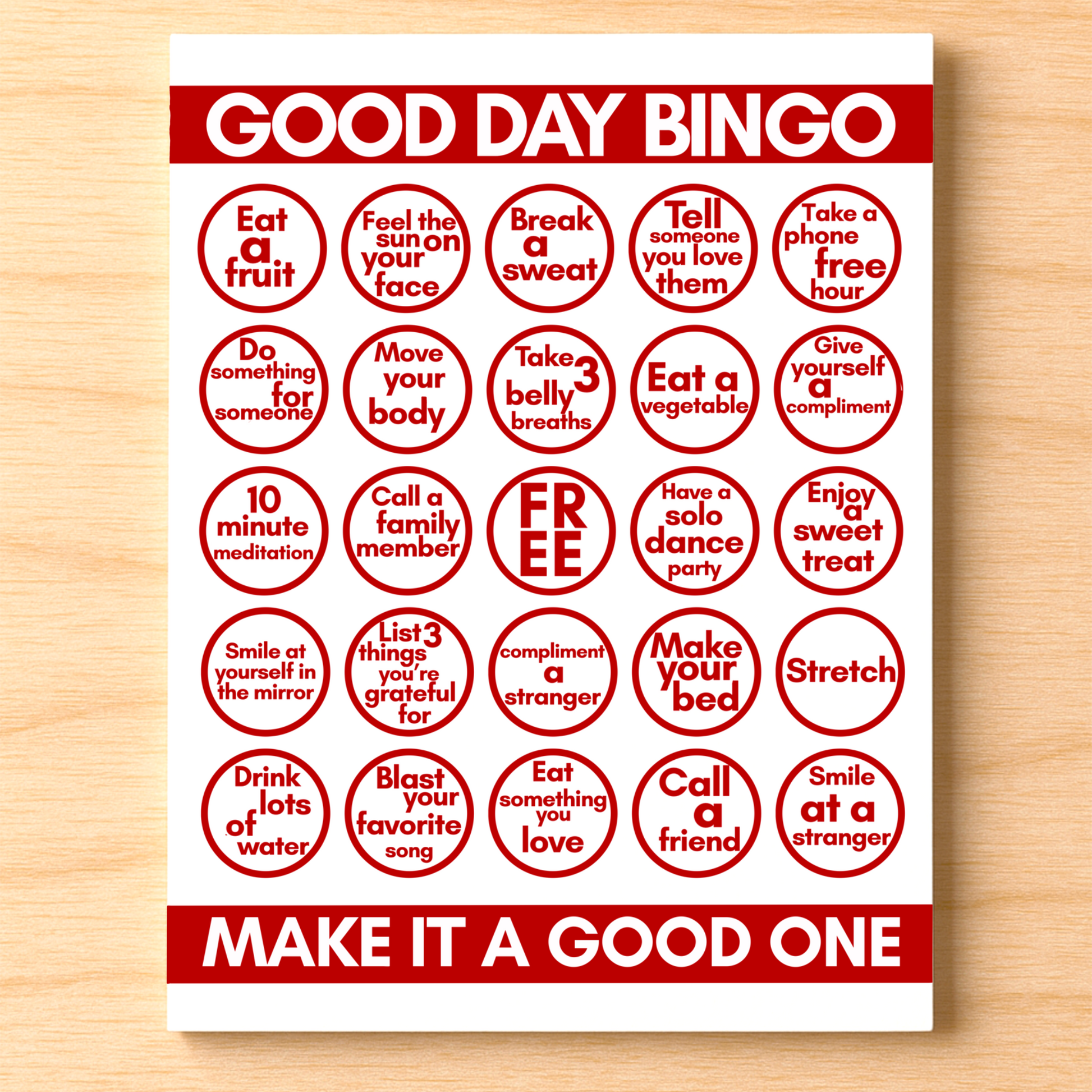 Good Day Bingo Pad